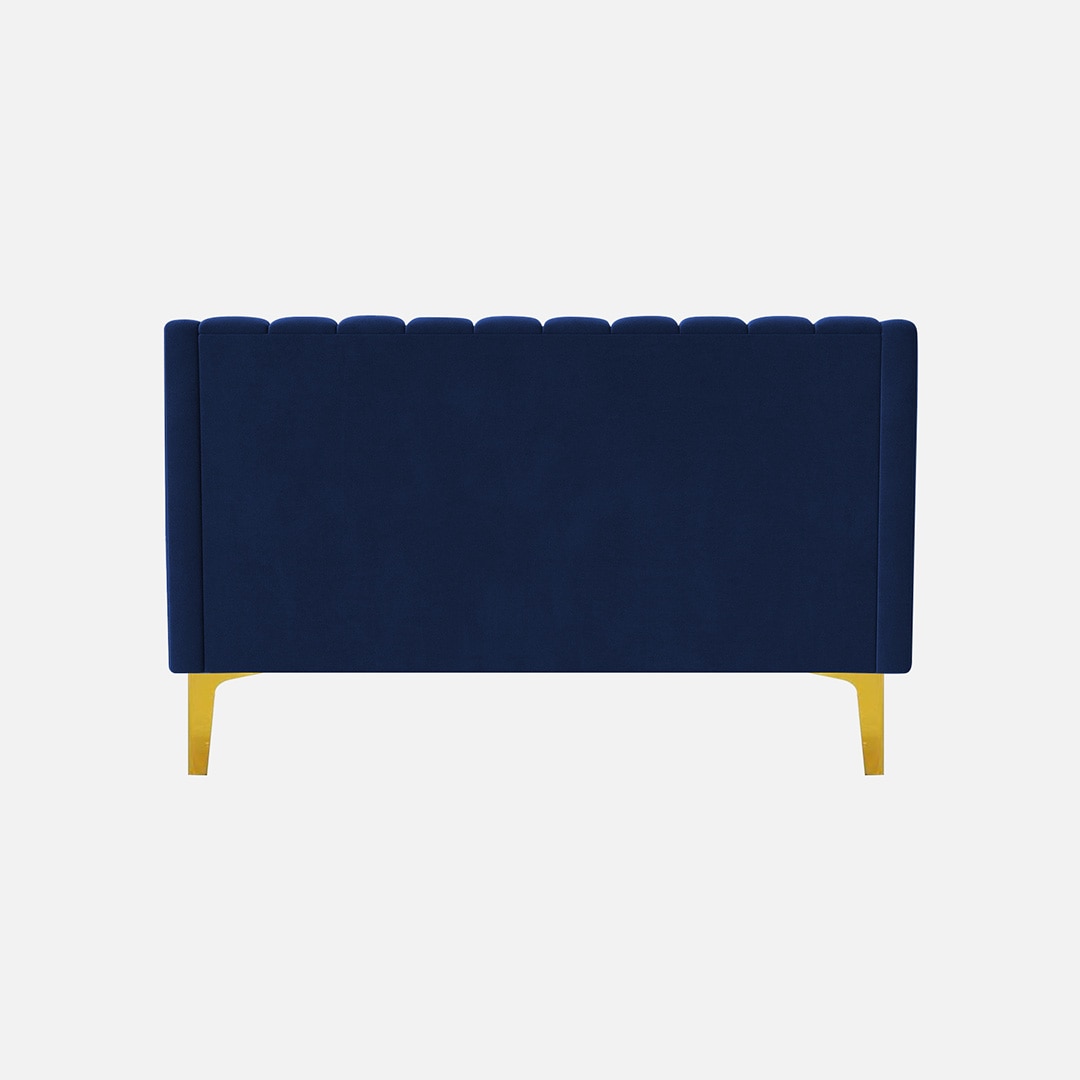 Fame  Velvet 2 Seater Sofa in Navy Blue Colour