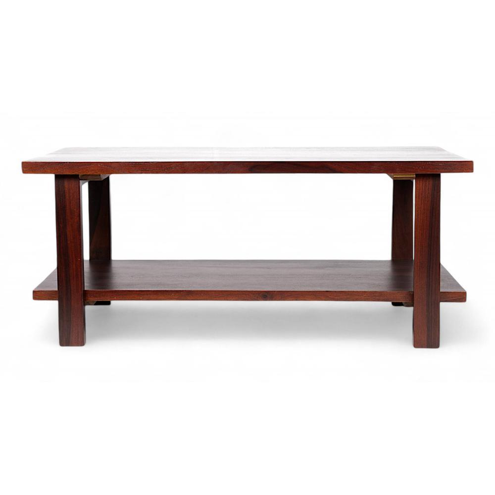 Aroda Sheesham Wood Coffee Table In Walnut Finish