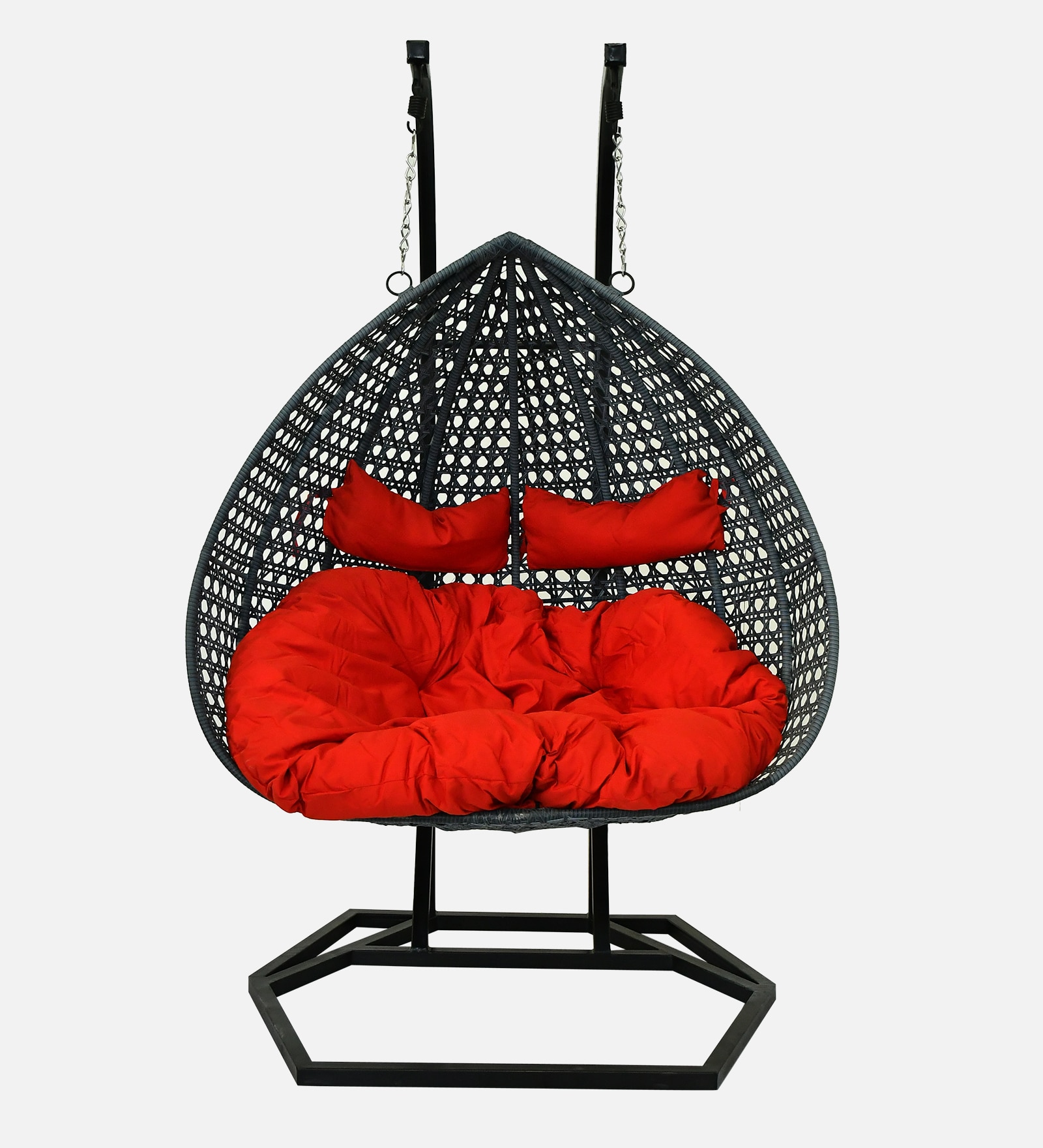 Zermatt Wicker Swing In Grey Color