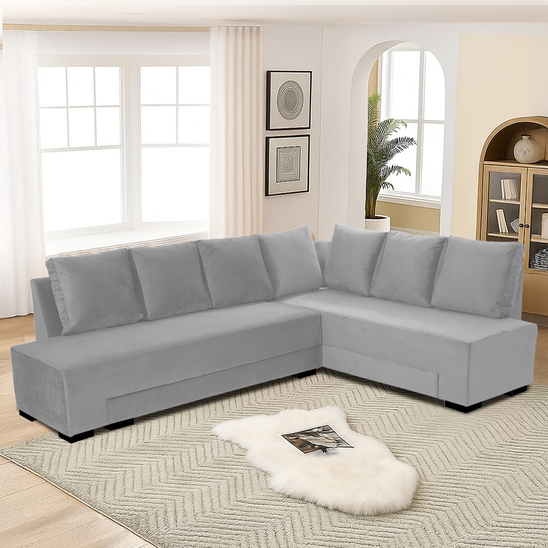 Melo 3 Seater Fold Out Sofa cum Bed  in Grey Colour - Home Lifestylez