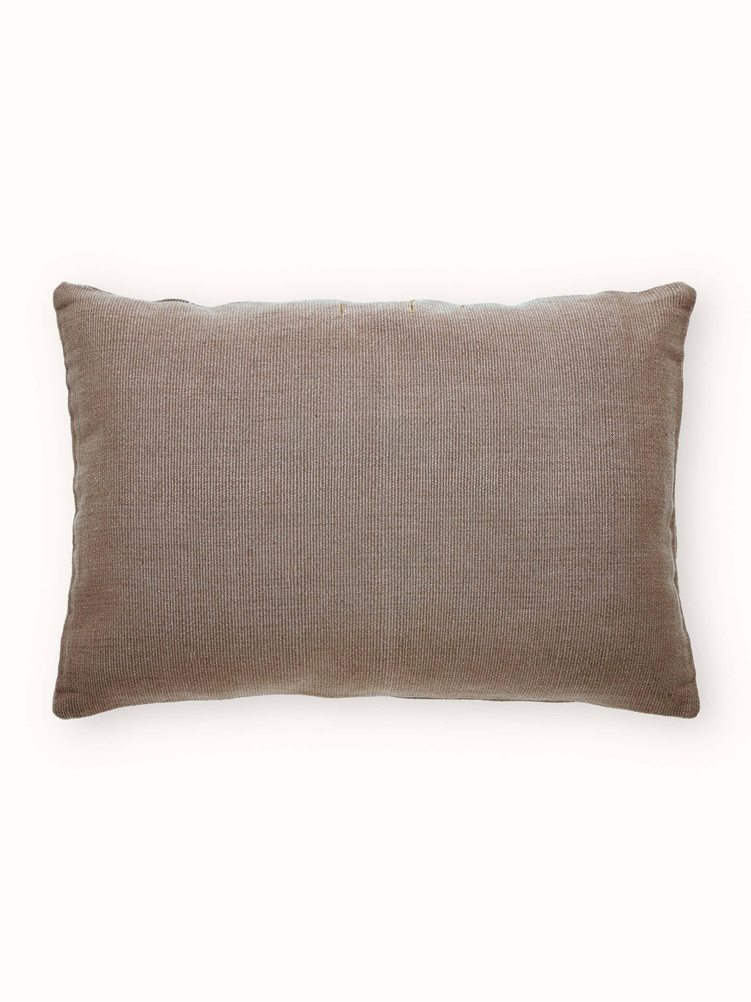Ridhima Khaki Cotton Naga Handloom Cushion Cover