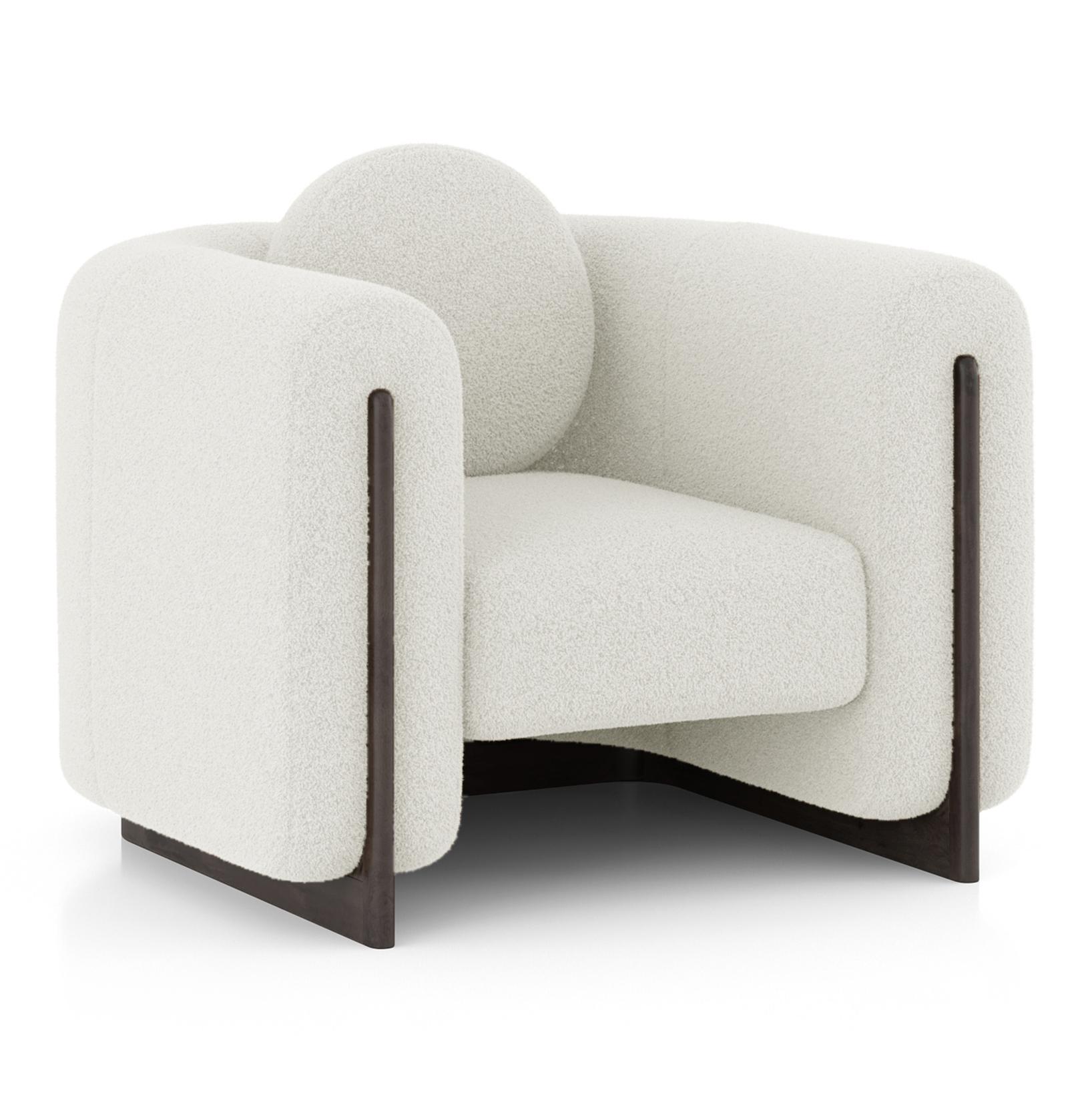 Reno Lounge Chair in White Himalaya Boucle Colour