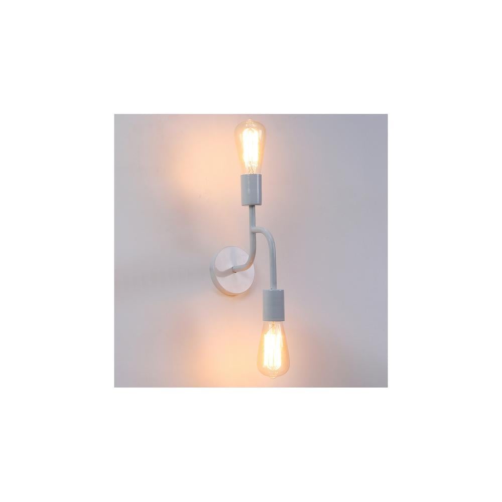 Flute White Metal Wall Light