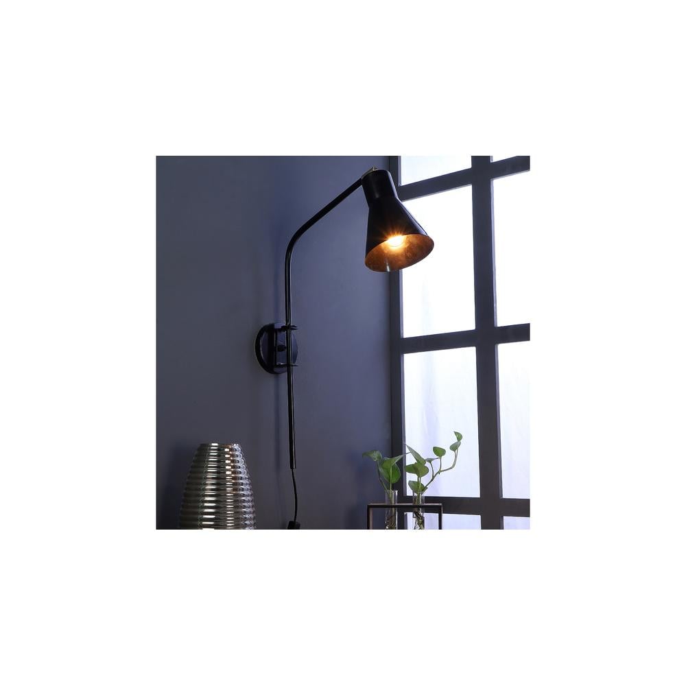 Swing Black Metal Wall Light