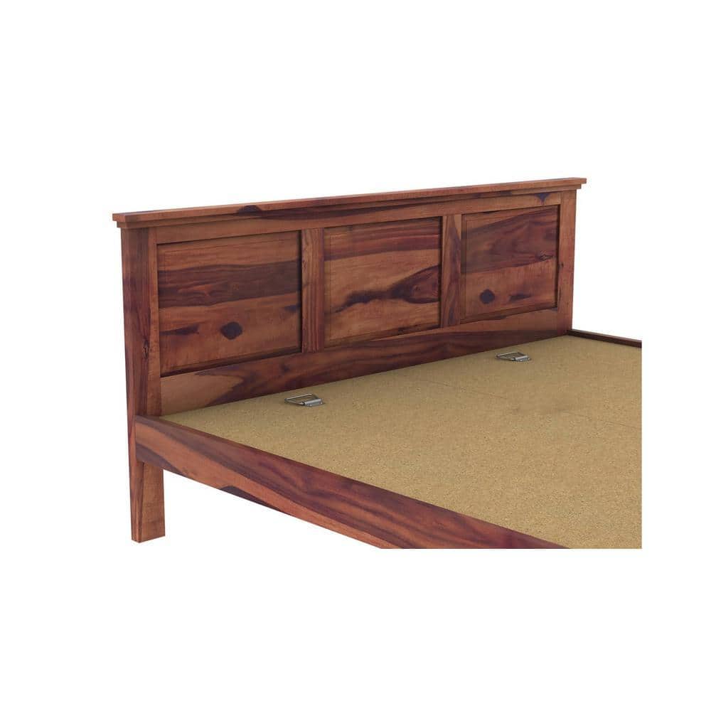 Stainfleld Sheesham Wood Queen Size Bed Non Storage Bed Provincial Teak Finish (60 x 78 inches)