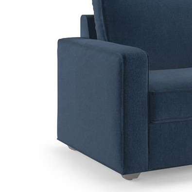 Apollo Compact Sofa Set (Colour : Lapis Blue, Cushion : Soft, Back Type : Regular, Seater : 2+1+1)