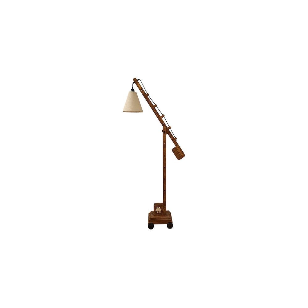 Angler Beige Jute Floor Lamp with Beige Jute Base