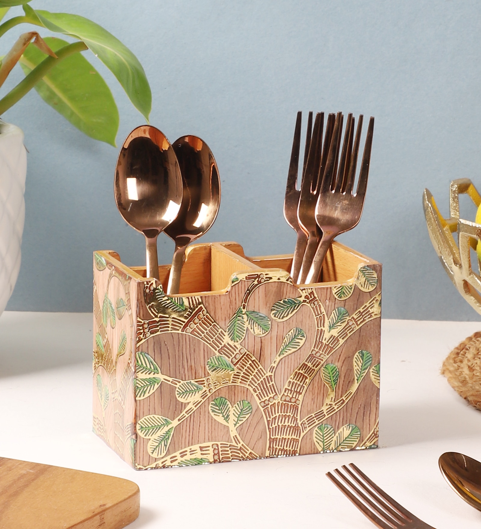 Tree of Life Cutlery Holder (1 Piece) - ShreeJee Creations