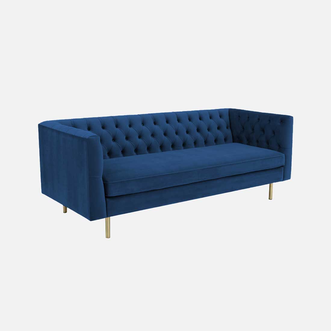 Caraven Fabric Sofa (Navy Blue)
