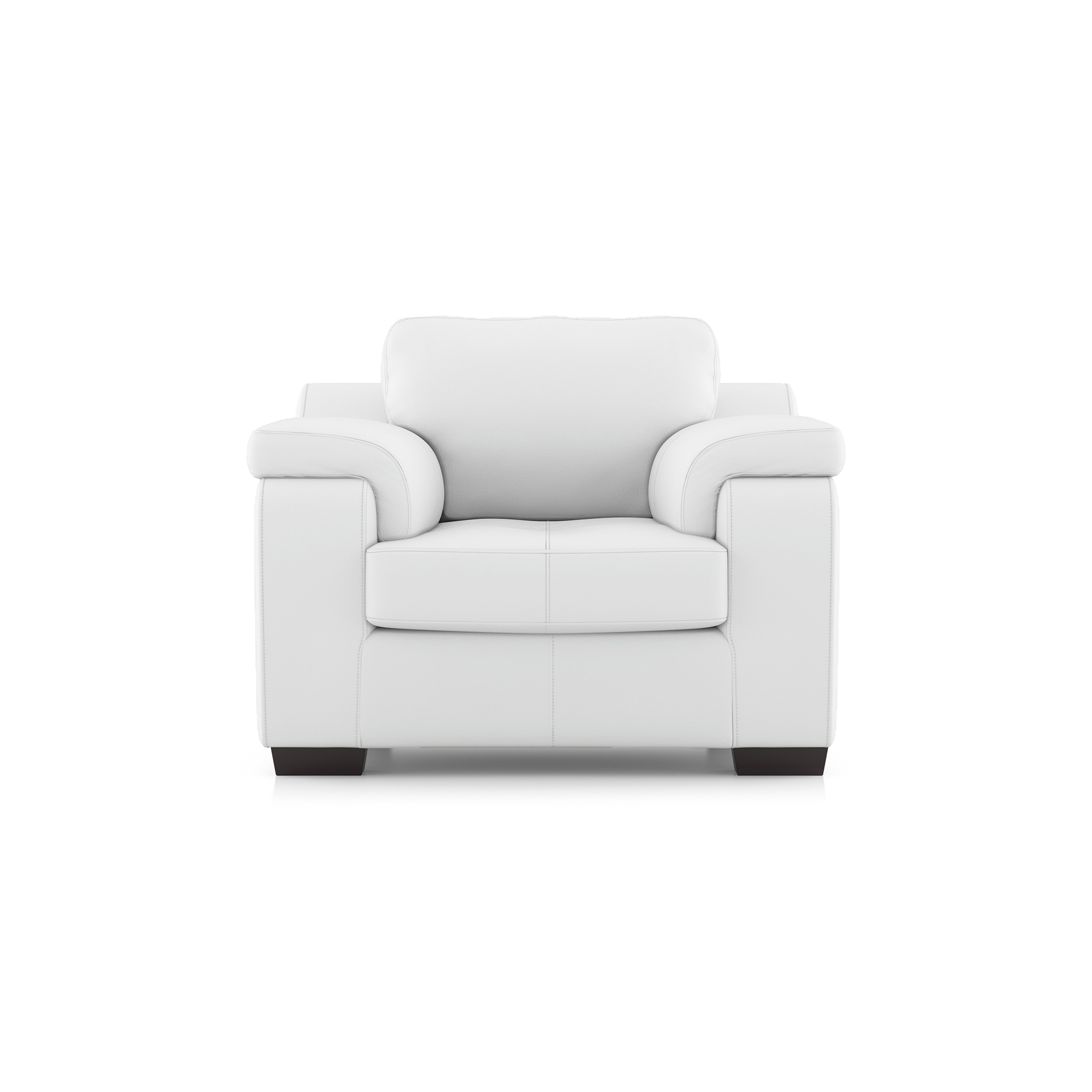 Trissino 1 Seater Premium Italian Leather Sofa In Polaris Colour - Urban Ladder