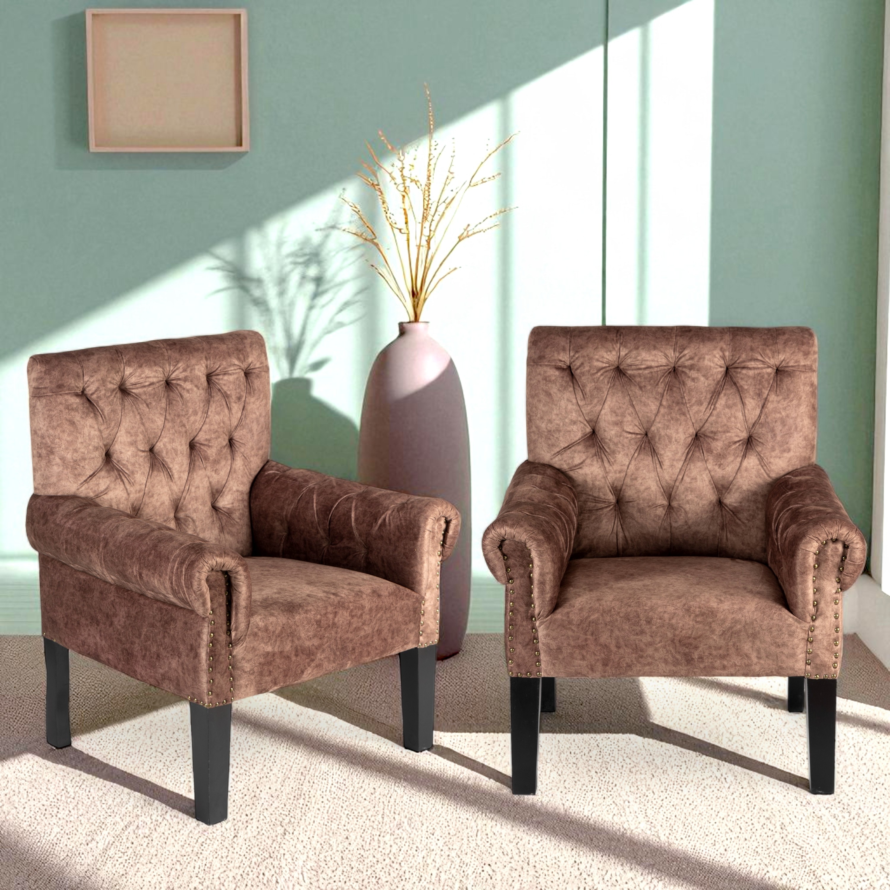 Arista Sheesham Wood Mid Century Lounge Chair