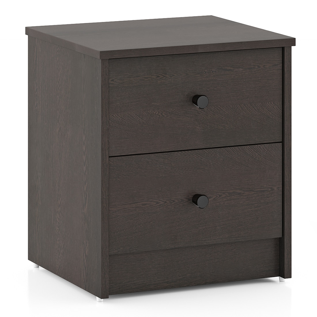 Hazel Engineered Wood Bedside Table in Dark Wenge Finish