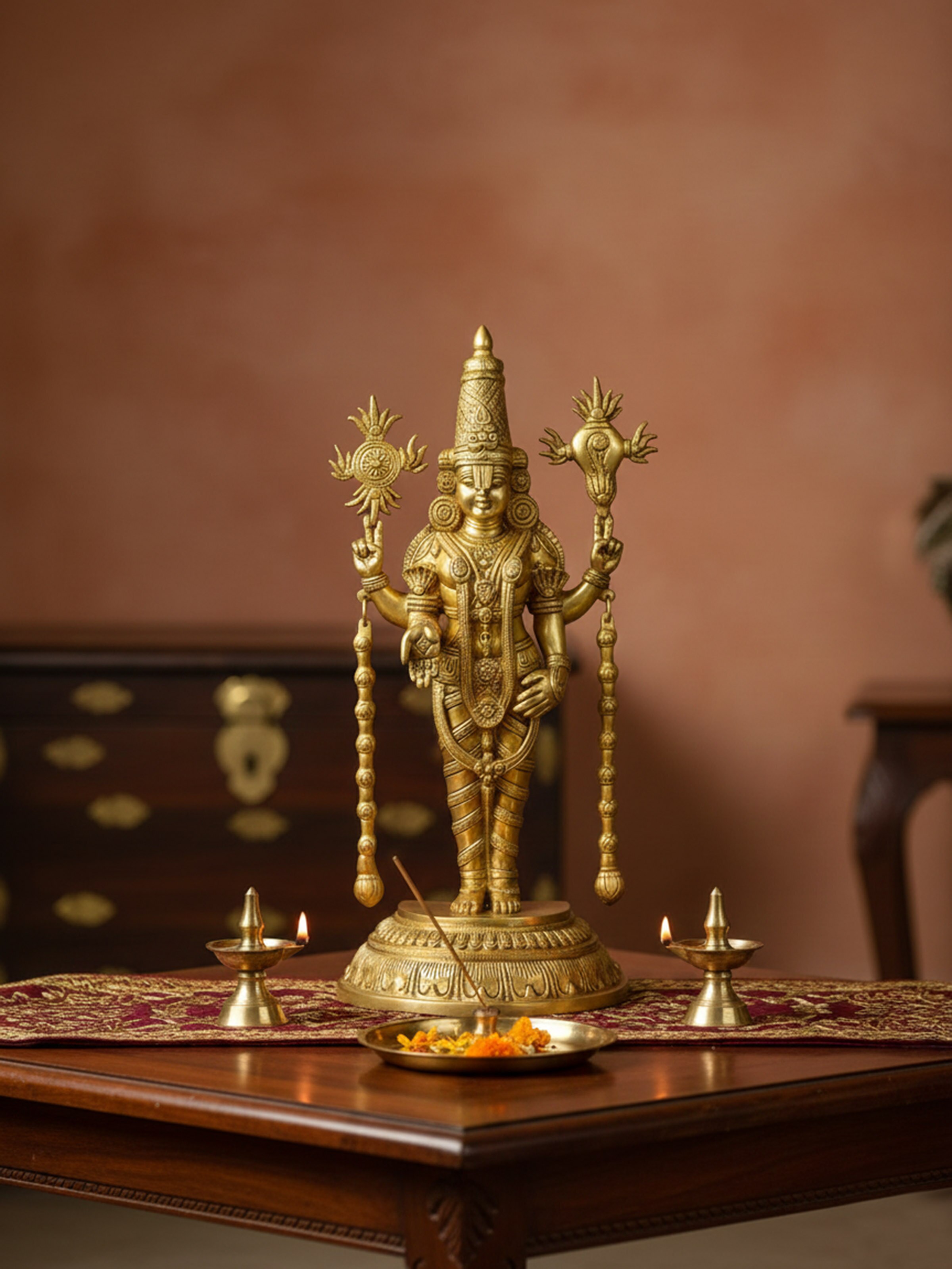 Brass Intricate Balaji Idol