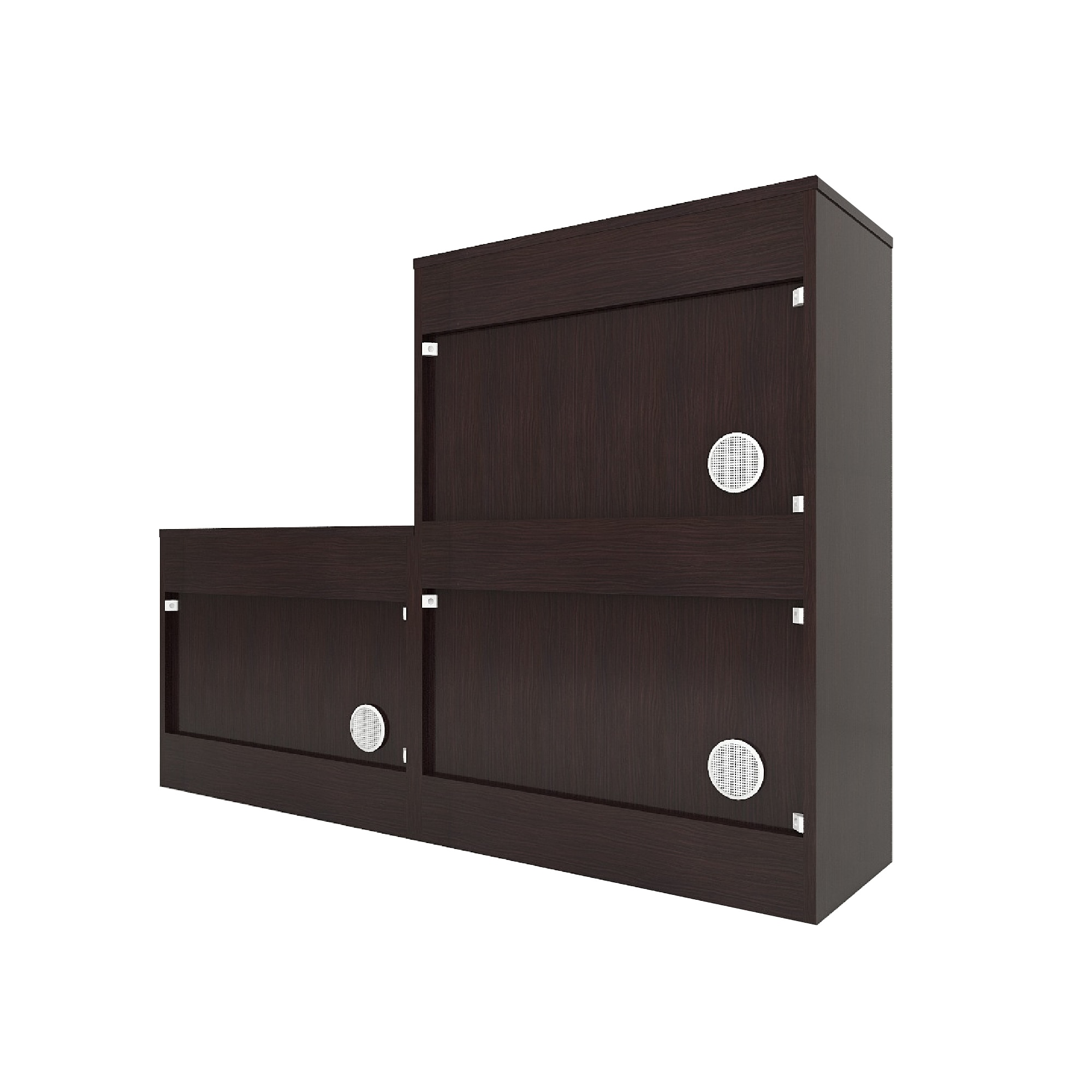 Kamiya Engineered Wood Shoe Rack In Columbian Walnut Finish