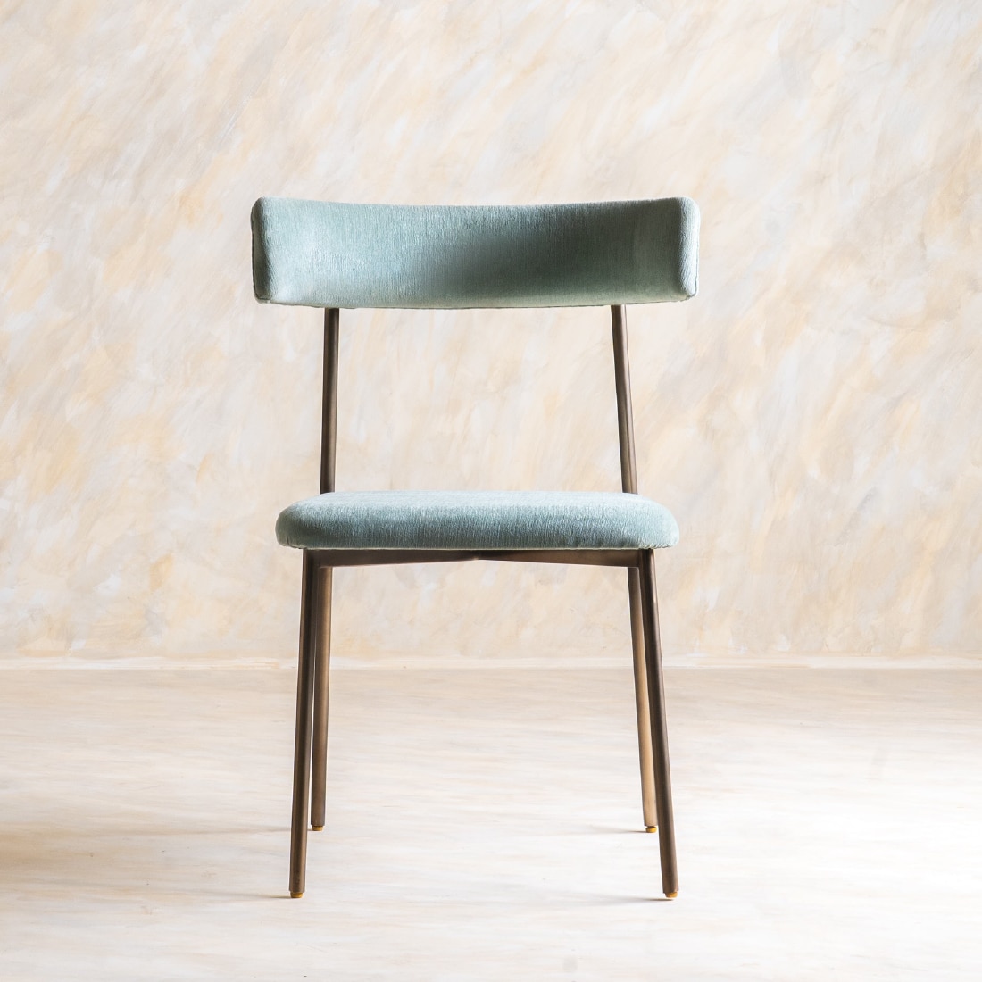 Arco Stainless Steel Outdoor Dining Chair in Gold Finish - Orange Tree