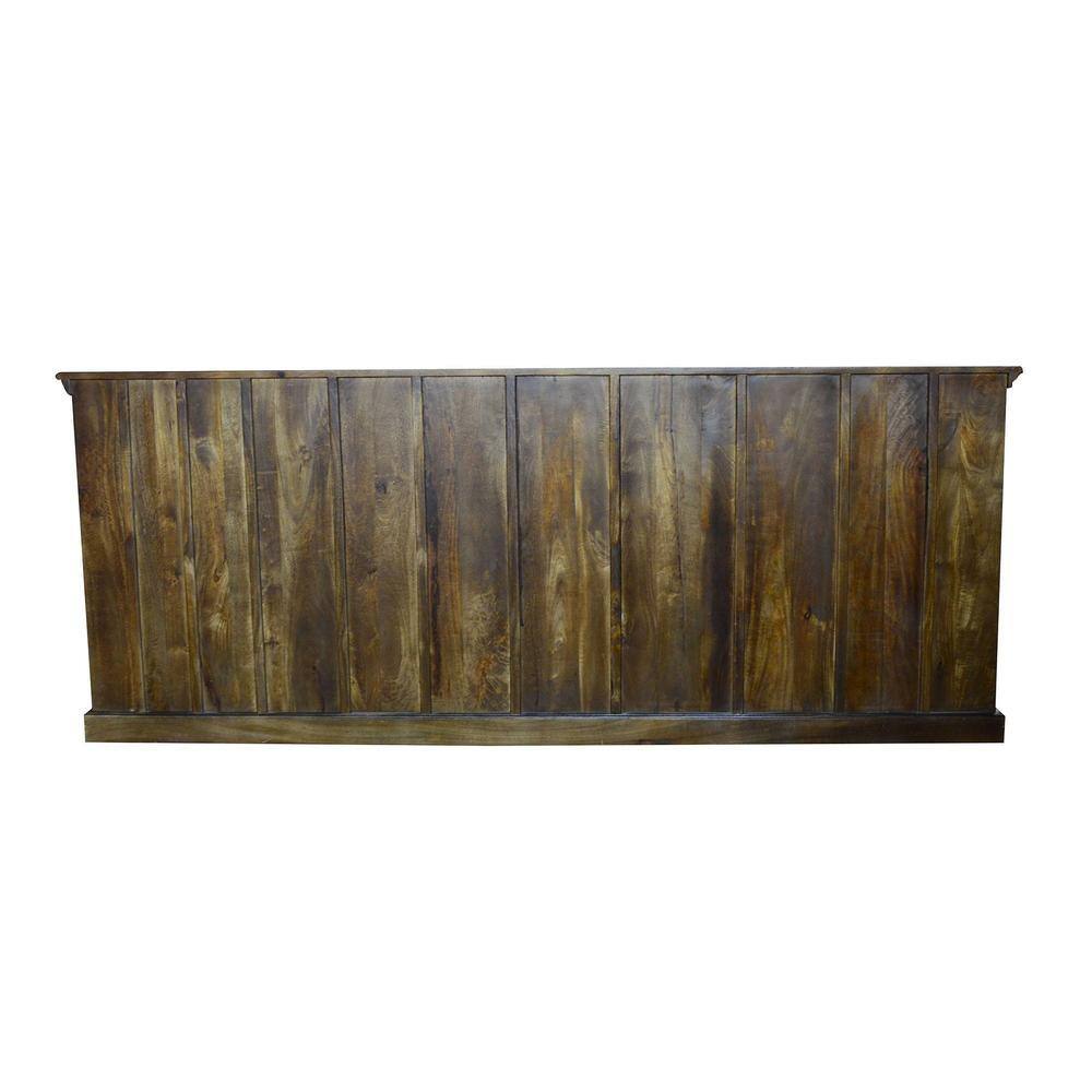 Plato solid wood side board in brown finish