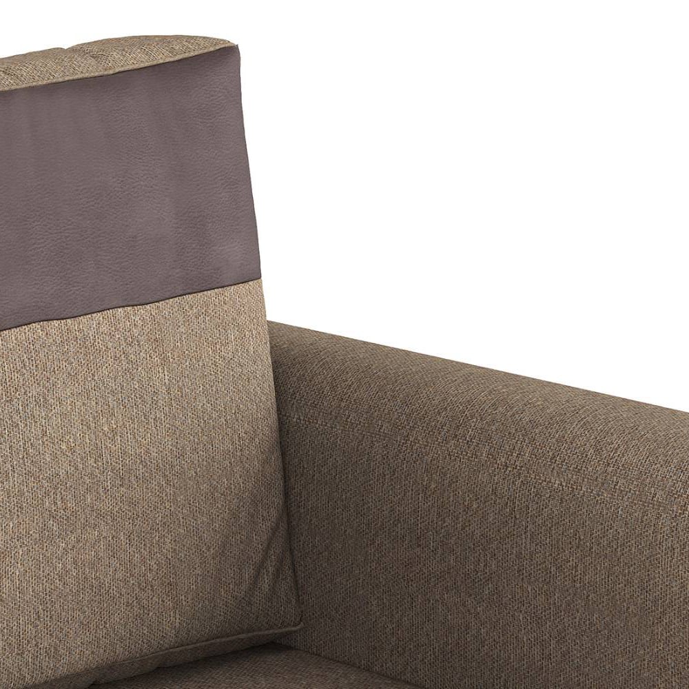 Hugo 3 Seater Fabric Sofa (Oat Beige)