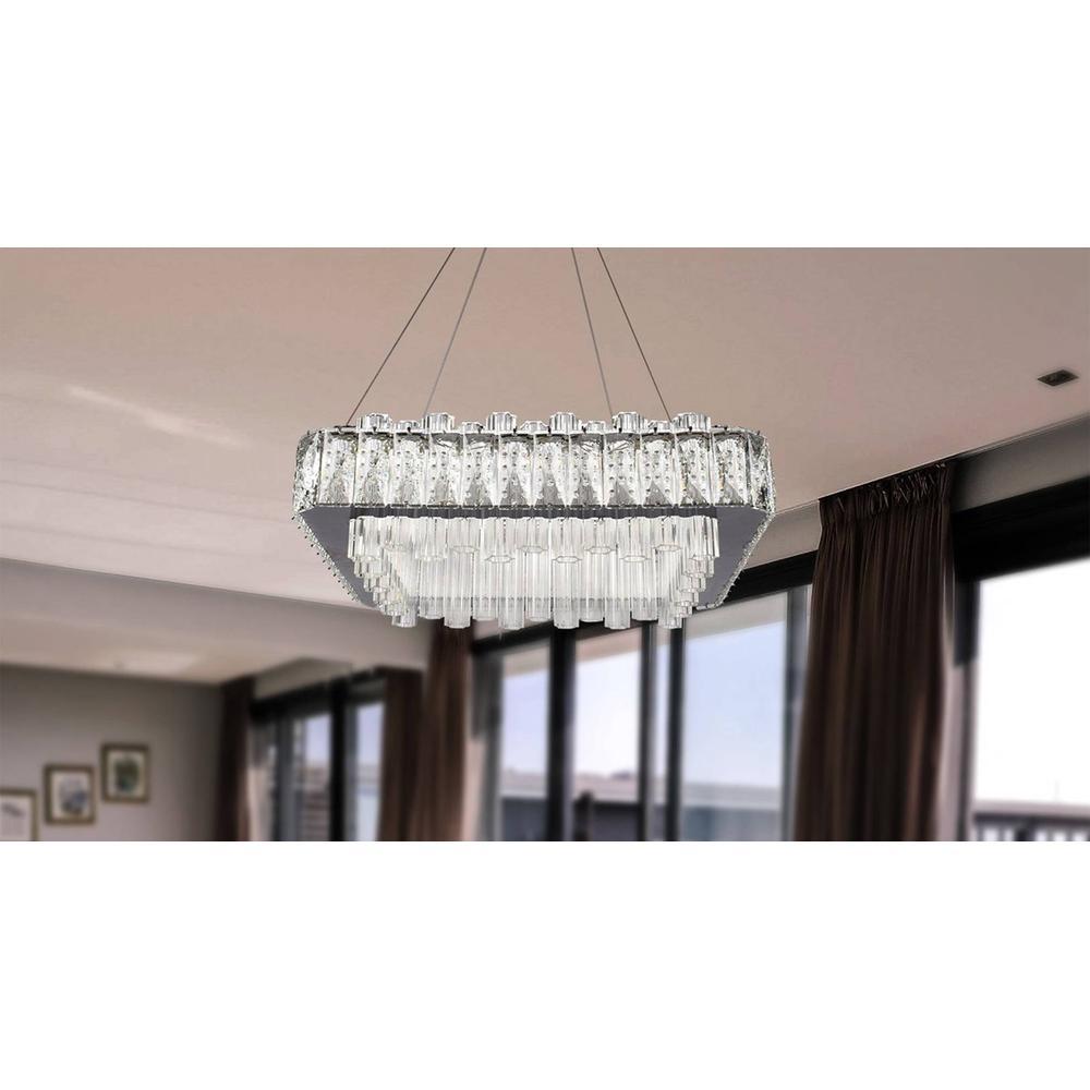 Candela Crystal Three Way Remote Lighting Chandelier