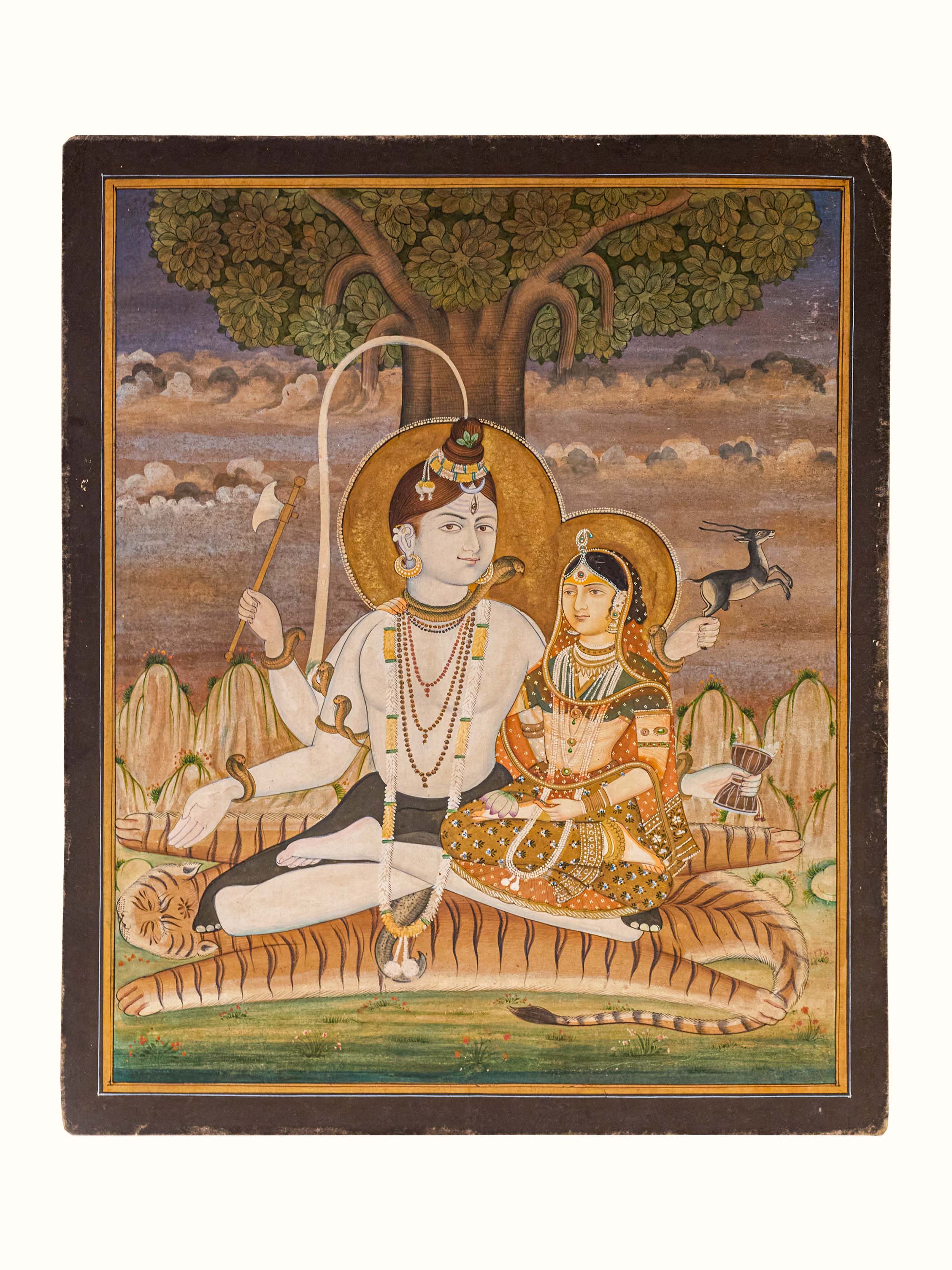 Shiv Parvati Miniature Painting