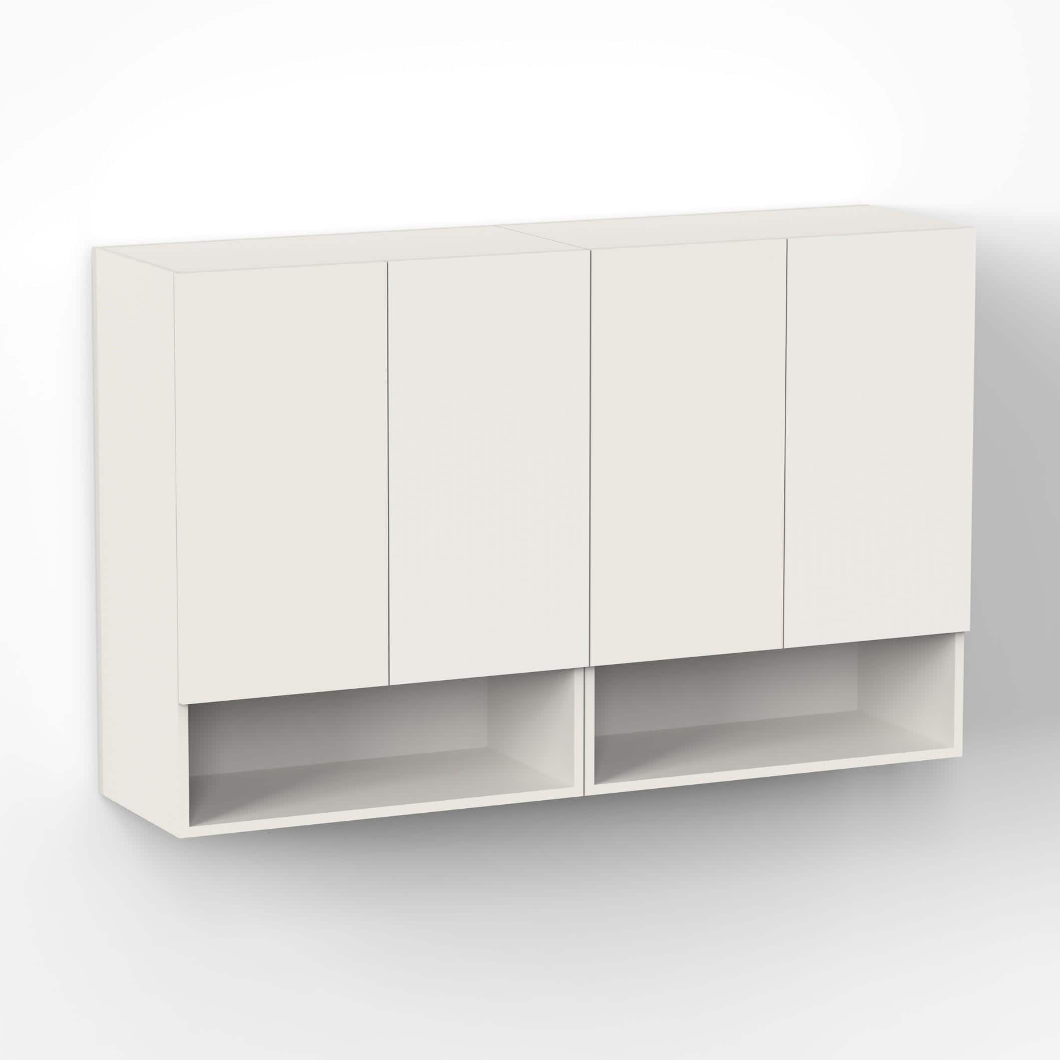 Opryt Engineered Wood Wall Mounted with Shelf Two Kitchen Cabinet Rack In White Finish