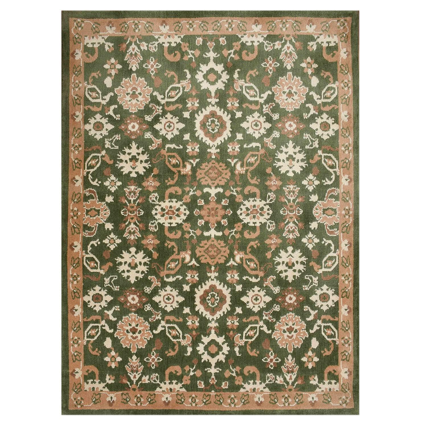 Multicolor Traditional Machine Made Polyester 6 X 9 Feet Carpet
