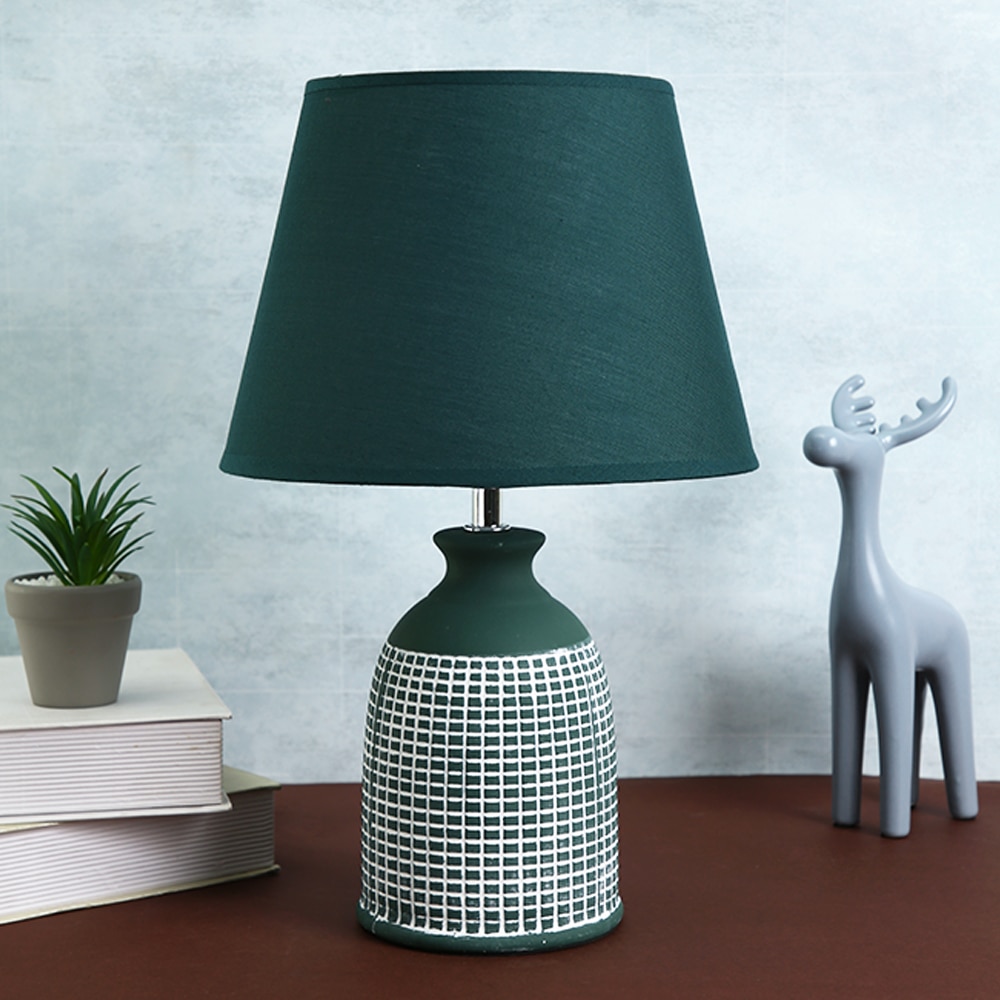 Ceramic Table Lamp Green Timeless Elegant Design