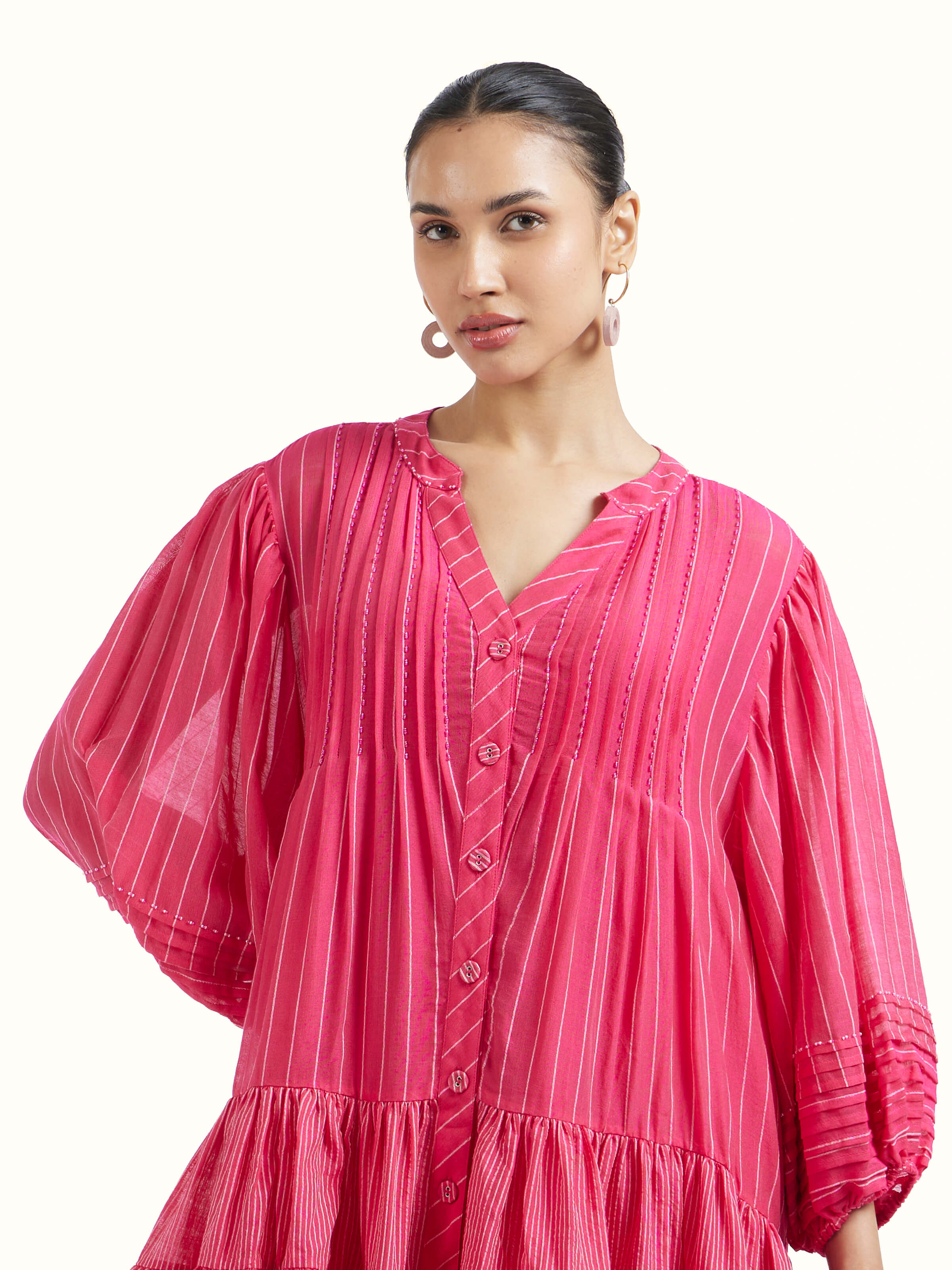 Pink Bengal Handloom Dress