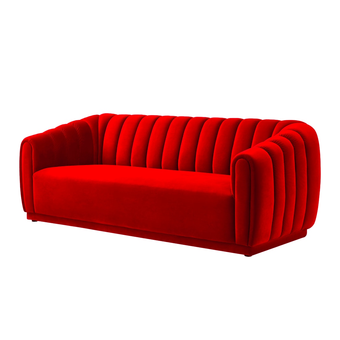 Rosa Fabric Sofa (Red)