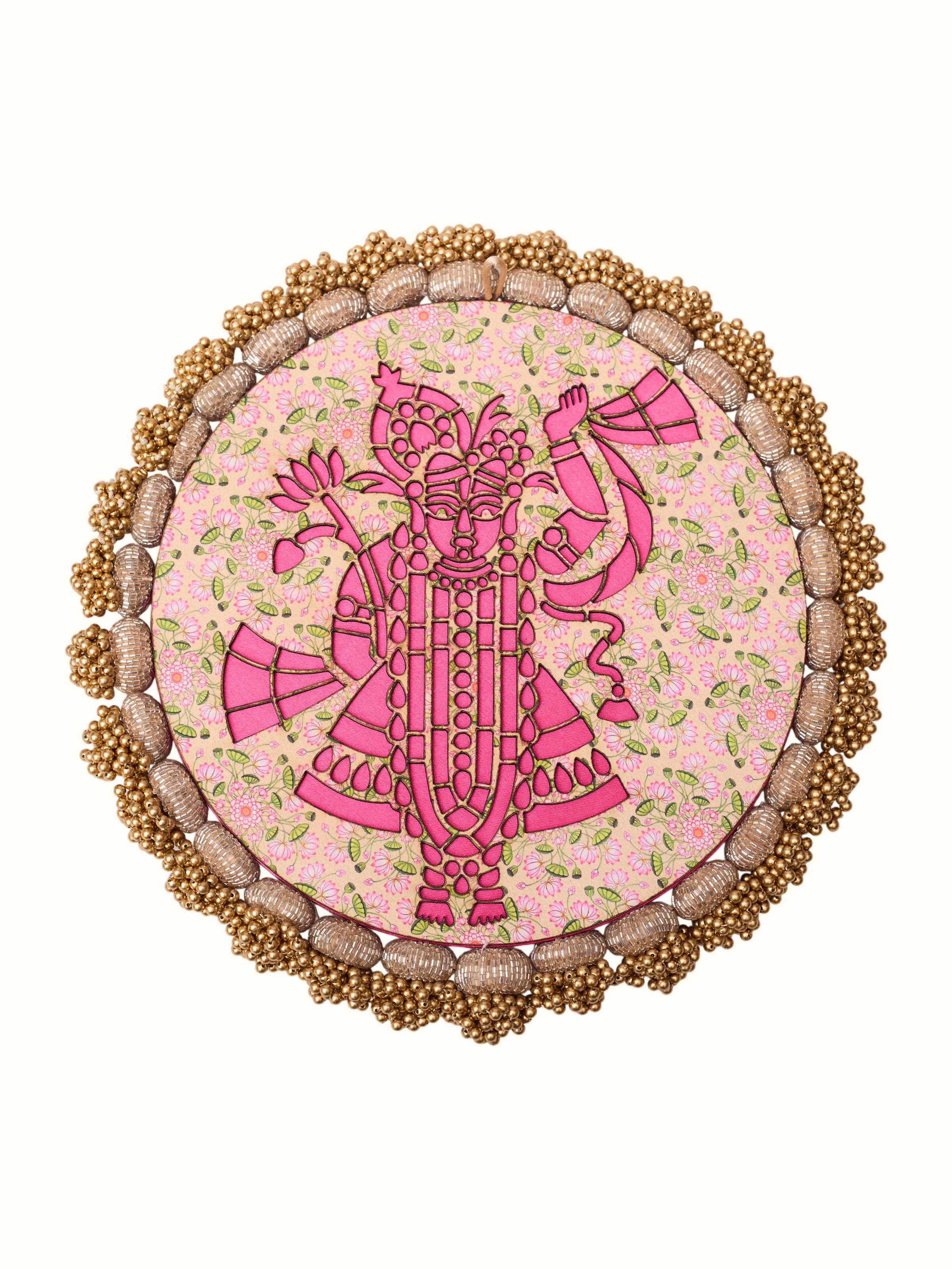 Front view of Shrinathji Hand Block Print Fabric Pallet