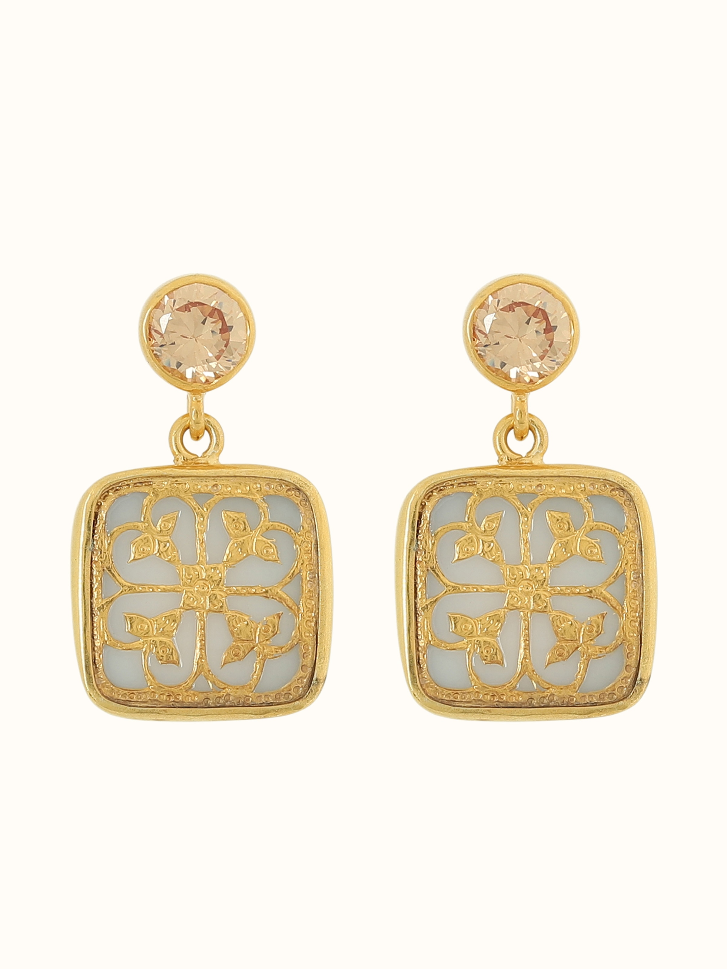 Thewa Silver Drop Earrings