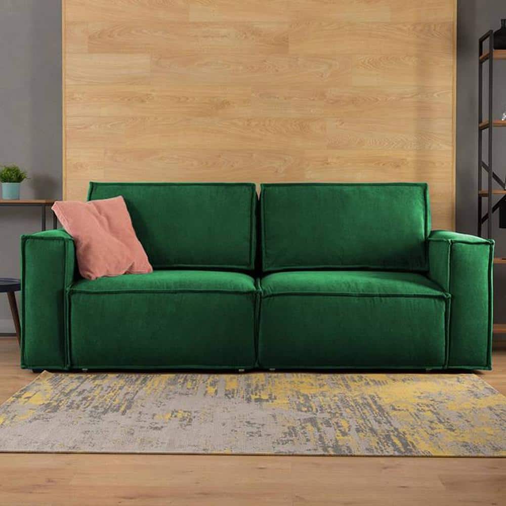 Skult 3 Seater Pull Out Sofa cum Bed  in Green Colour - Home Lifestylez
