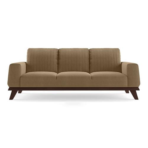 Granada Luxe 3 Seater Fabric Sofa in Fawn Velvet Colour