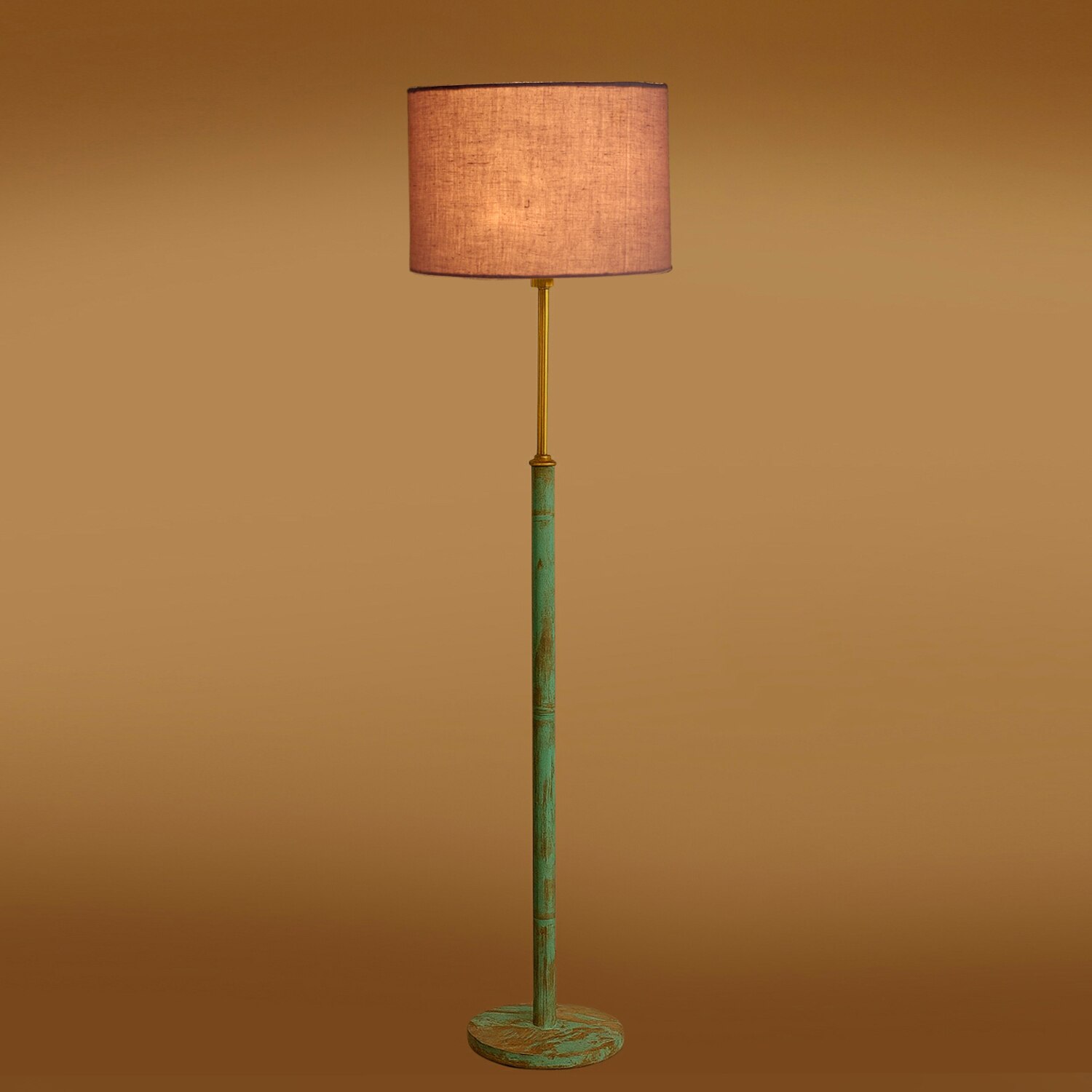 Devansh Wood & Metal Floor Lamp