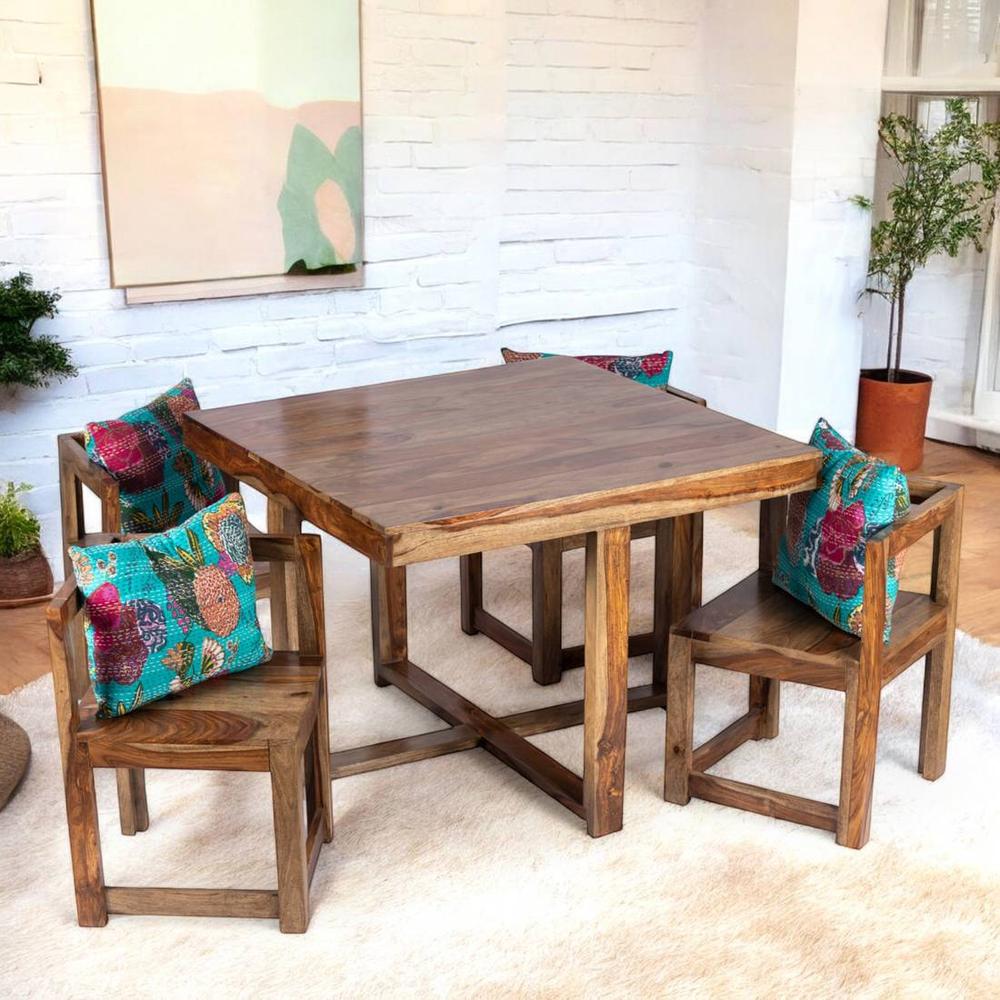 Kingston Sheesham Wood Accent 4 Seater Dining Table