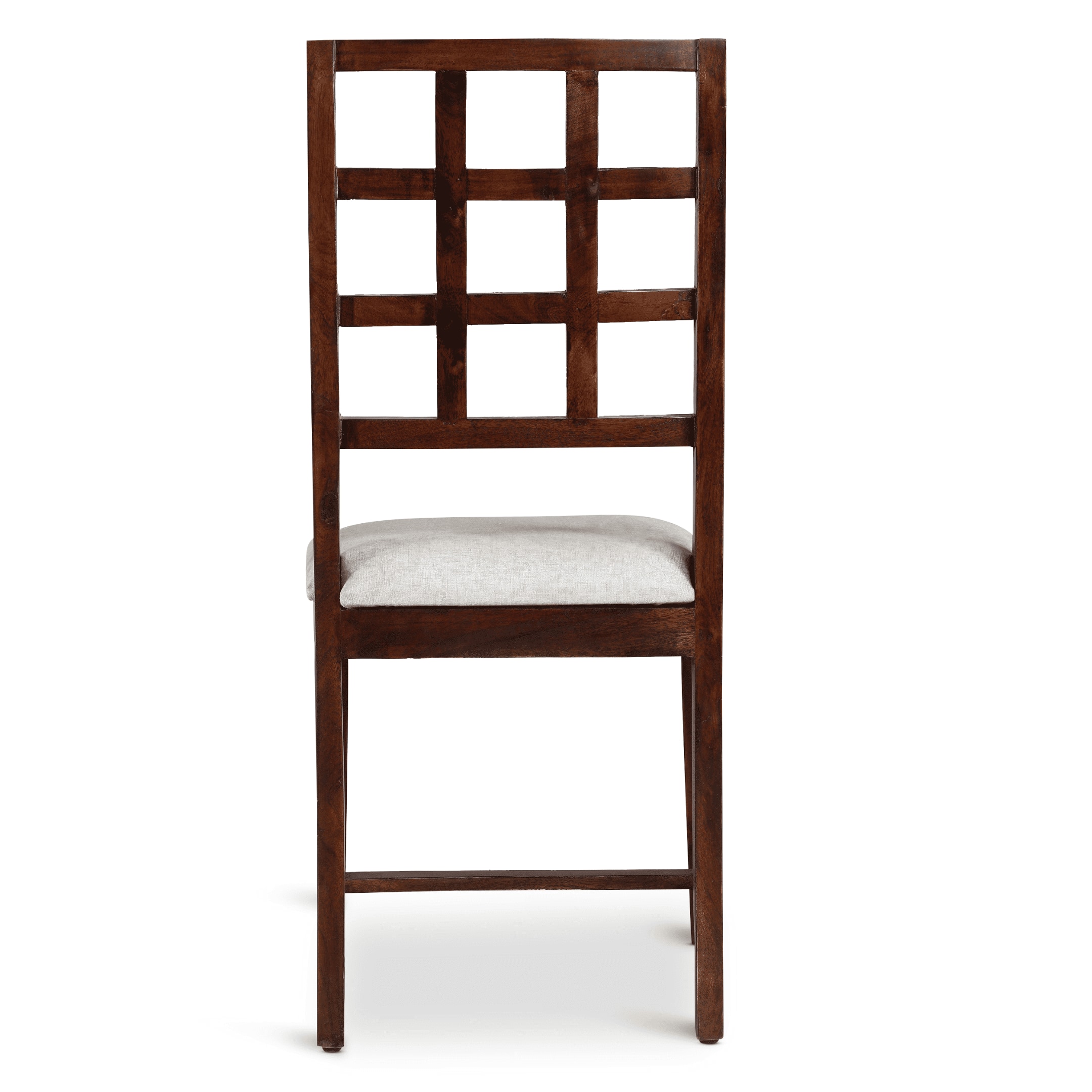 Globally Indian Sheesham Wood 4 Seater Dining Table Set With 4 Seater  Cushioned Chairs - Block Backrest