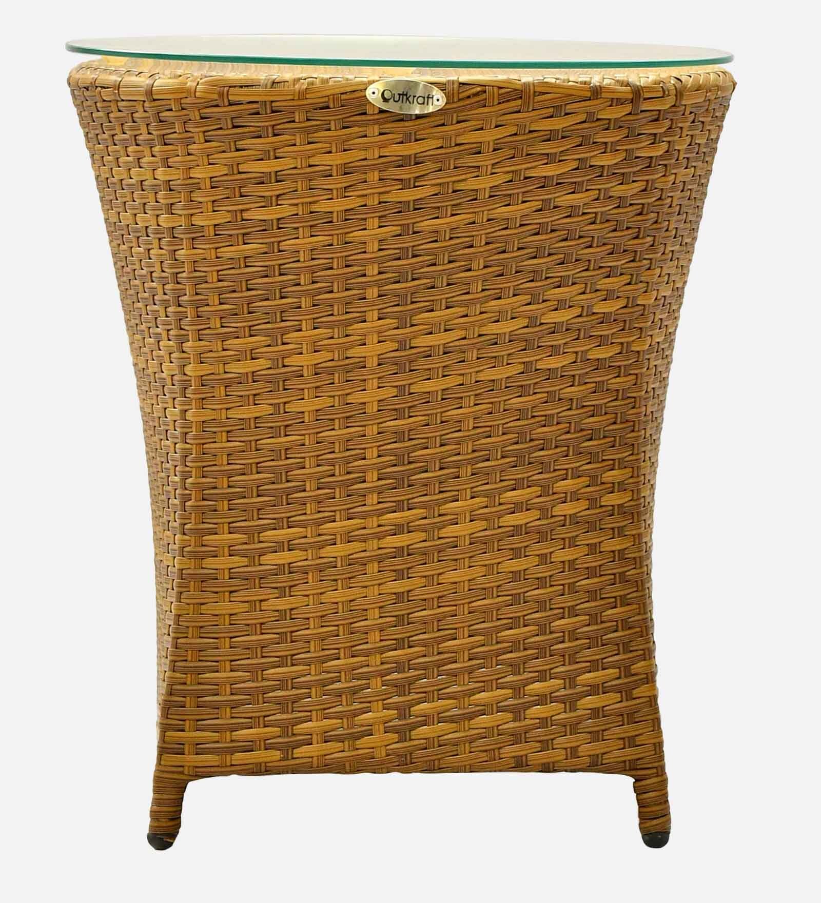 Hobart Wicker Chair In Beige Brown Tone Finish