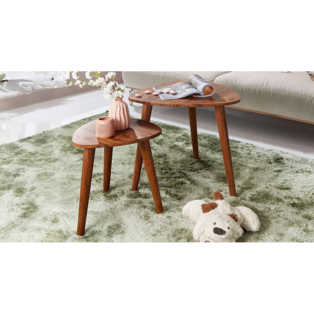 Richelo Solid Wood Nested Tables - Set of 2