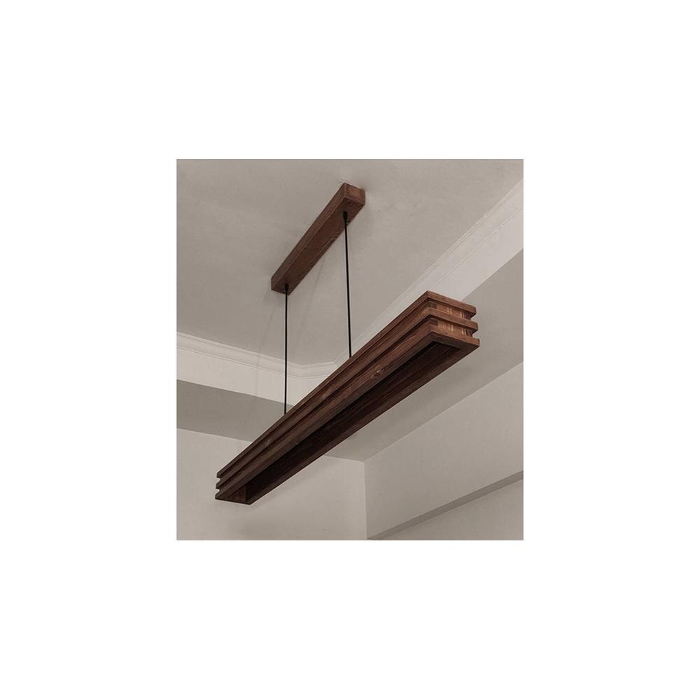 Artline 36 Brown Solid Wood Single Hanging Light