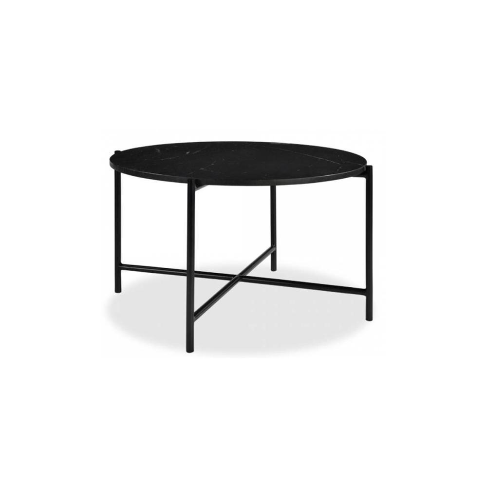 Jody Round Metal Coffee Table In Black Finish
