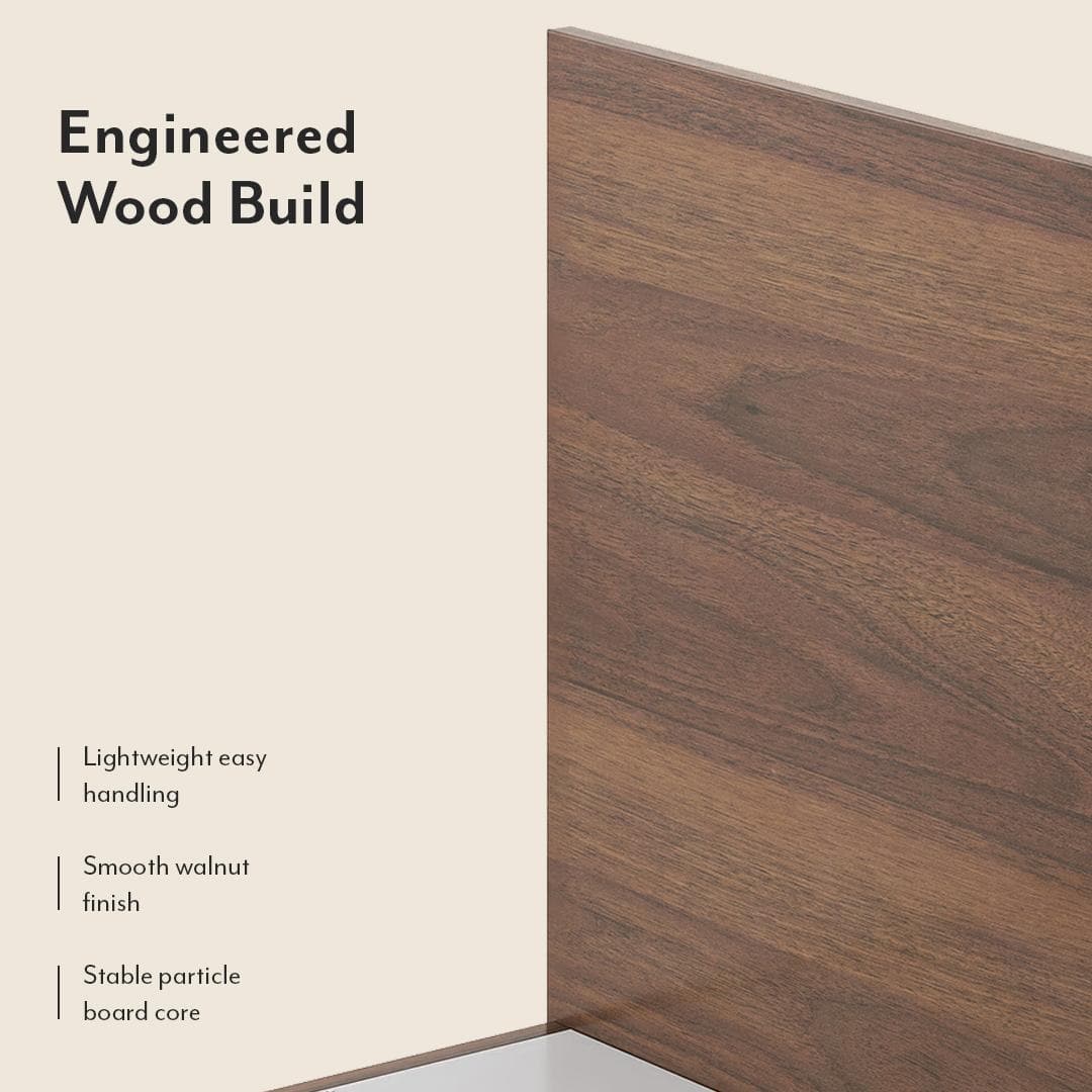 Zoey Engineered Wood King Size Bed In Classic Walnut Finish