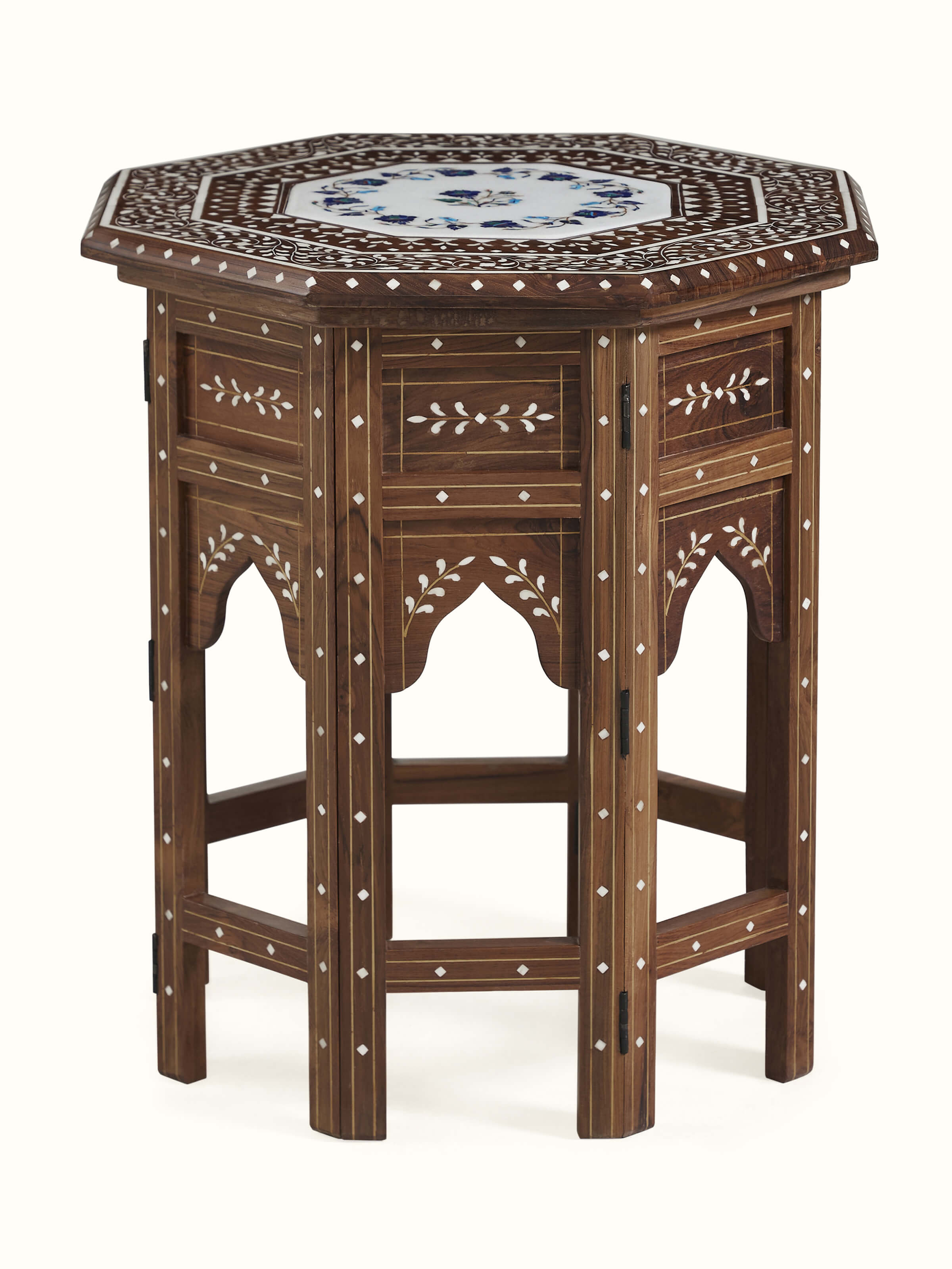 Front view of Pacchikari Teak Wood End & Side Table