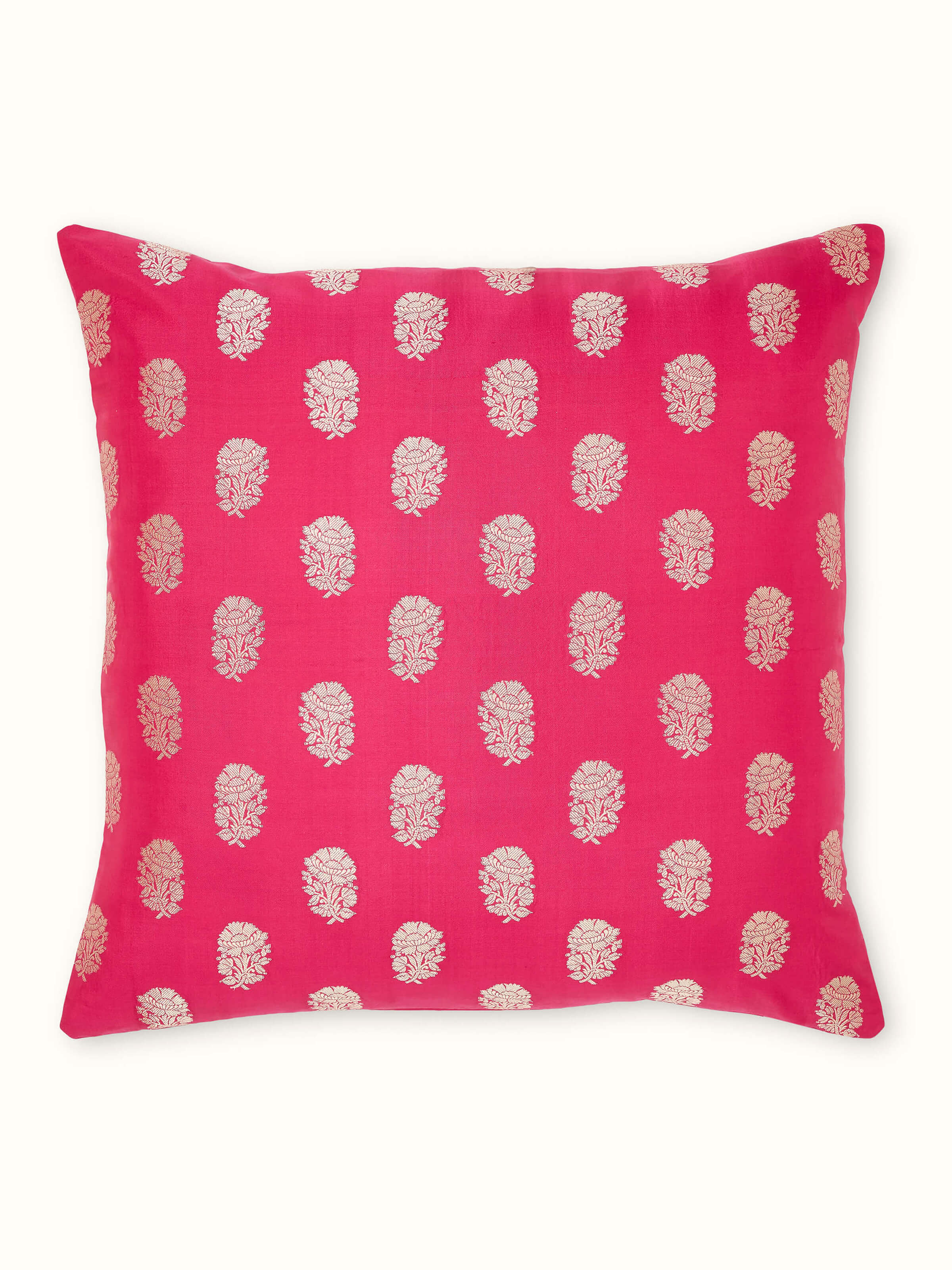 Avasa Rani Buti Silk Banarasi Brocade Handloom Cushion Cover