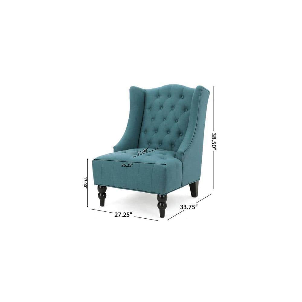 Denny Accent Chair in T blue Colour