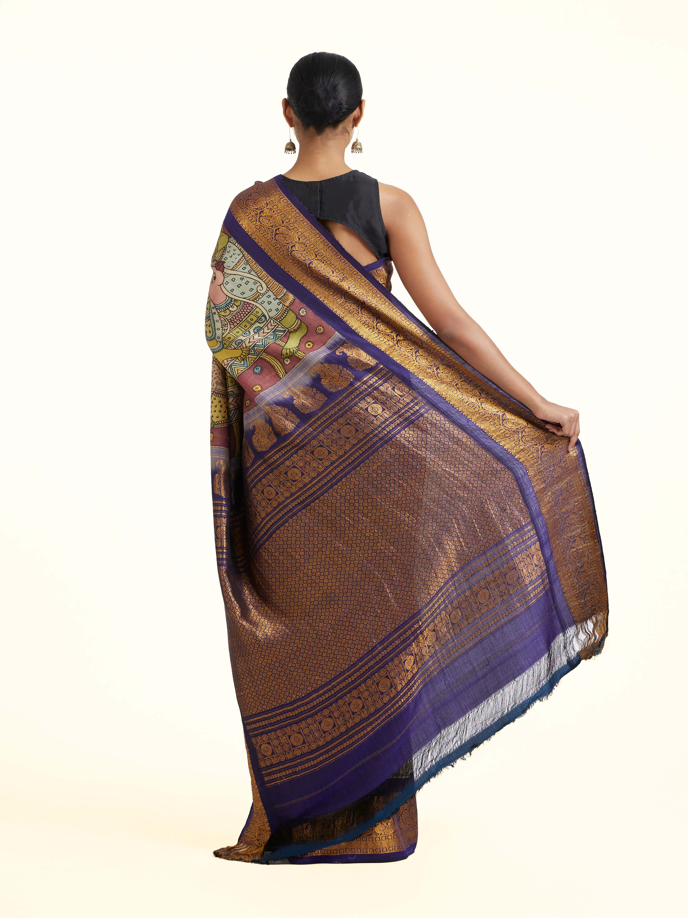 Kalamkari Kanchi Silk Saree