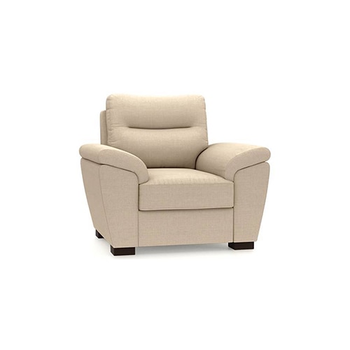 Adelaide Essential 1 Seater Fabric Sofa in Pearl Colour