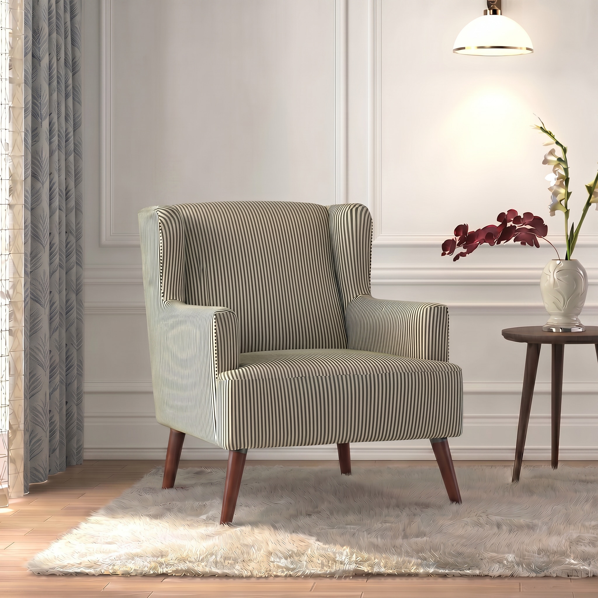 Brando Arm Chair in Naturaline Green Color - Urban Ladder