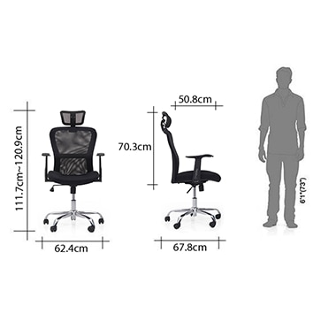 Venturi Study Chair in Carbon Black Colour