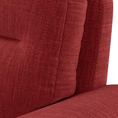 Adelaide Premium 3 Seater Fabric Sofa in Salsa Red Colour