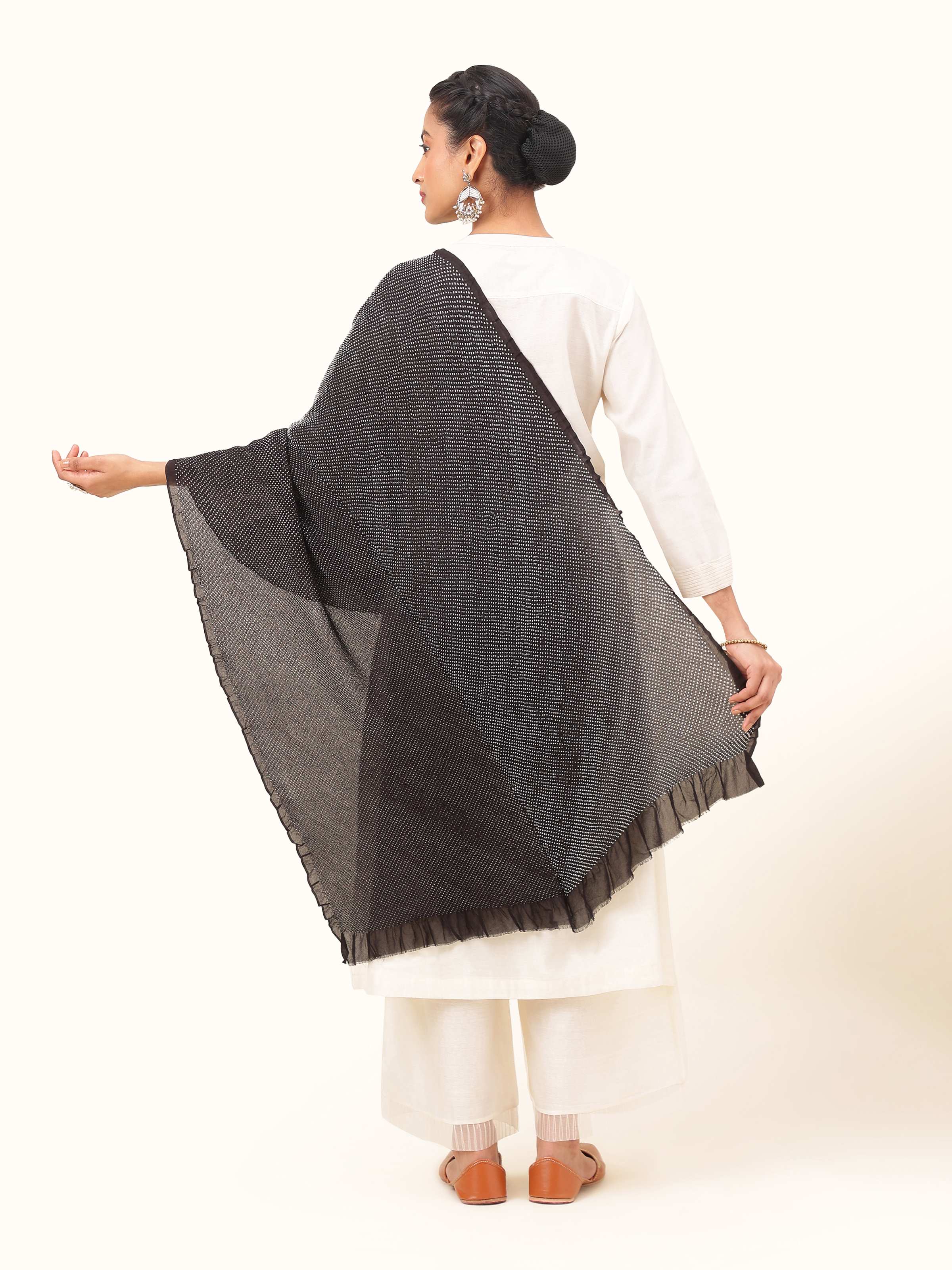 Blue Georgette Bandhani Tie & Dye Dupatta