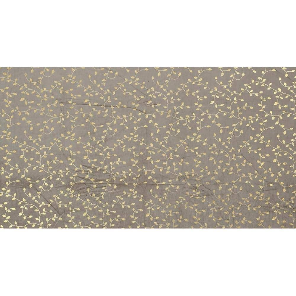 Velvet Golden Foil Pack of 2 Pieces Blackout Window Curtain